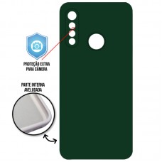 Capa para Motorola Moto G8 Play e Moto One Macro - Case Silicone Cover Protector Verde Escuro